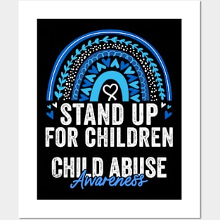 Child Abuse Prevention Awareness Month Blue Ribbon gift idea Posters and Art